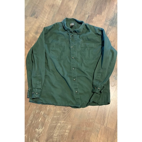 CE Schmidt Workwear Button Down Shirt Long Sleeve Green Mens 2XL - Picture 1 of 2